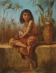 Ein ägyptisches Blumenmädchen